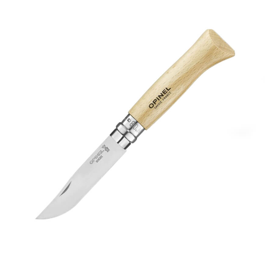Opinel Nº 8 con hoja de acero inoxidable y mango de madera de hay...