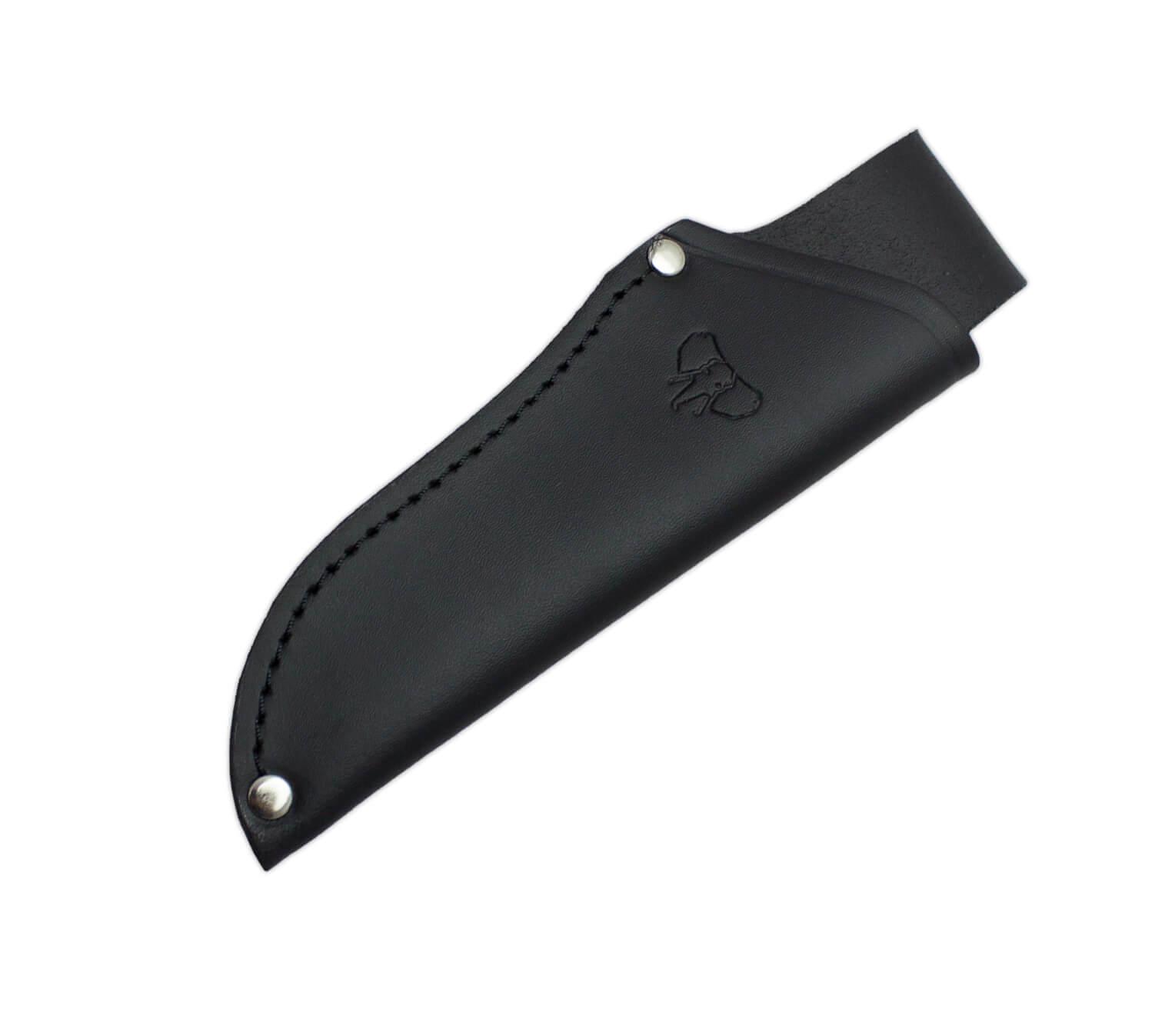 Coltello da caccia Cudeman con clip point 151-H con impugnatura in gomma nera e lama da 10 cm
