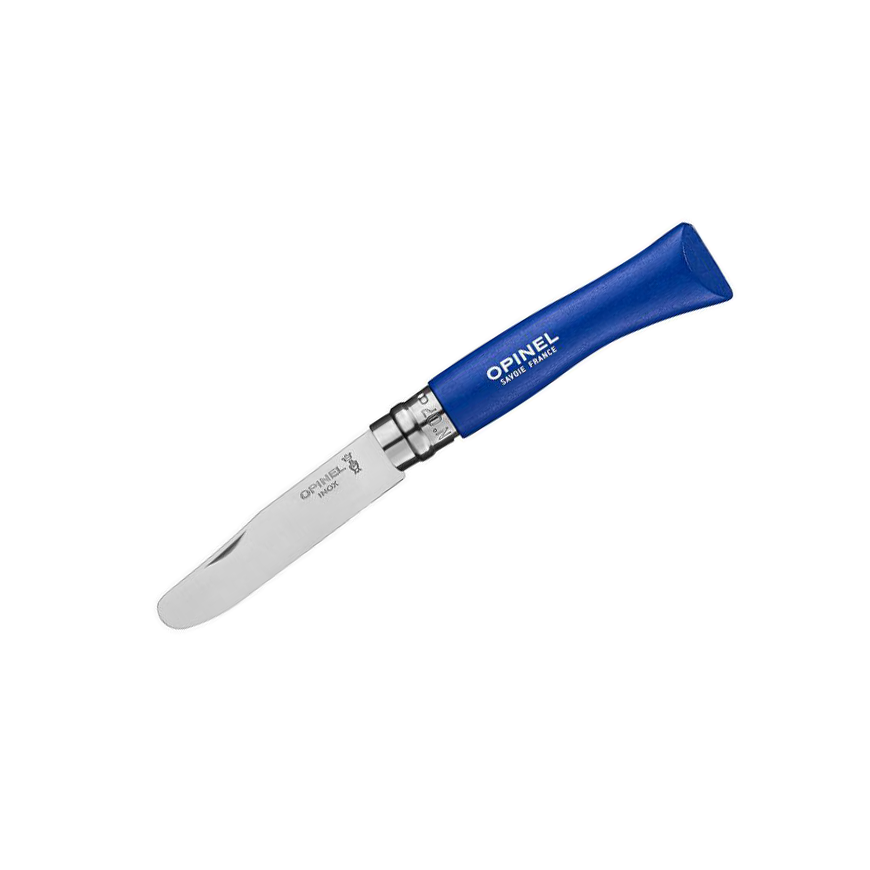 Meu primeiro Opinel com cabo de madeira de faia envernizada azul ...