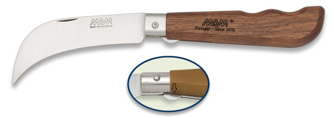 Navaja Tranchete FILMAN con bloqueo lineal, mango de madera y hoj...