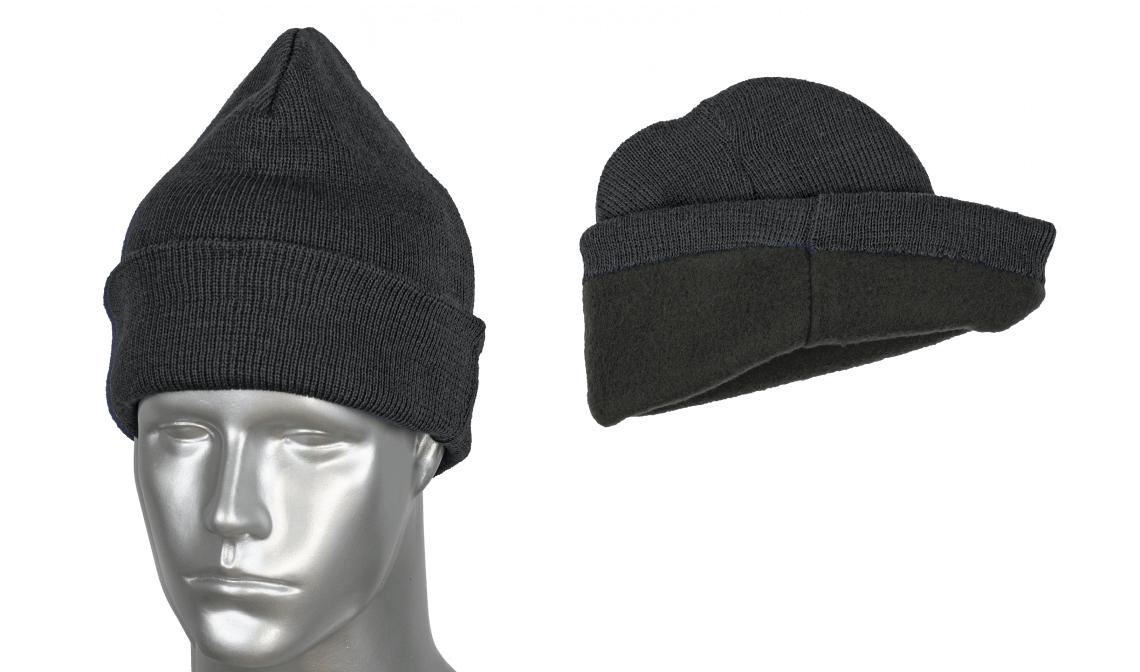 Gorro polar hecho con lana de color negro