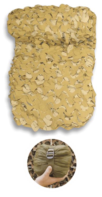 Red de camuflaje con malla color desierto de 3 metro de largo y 2...