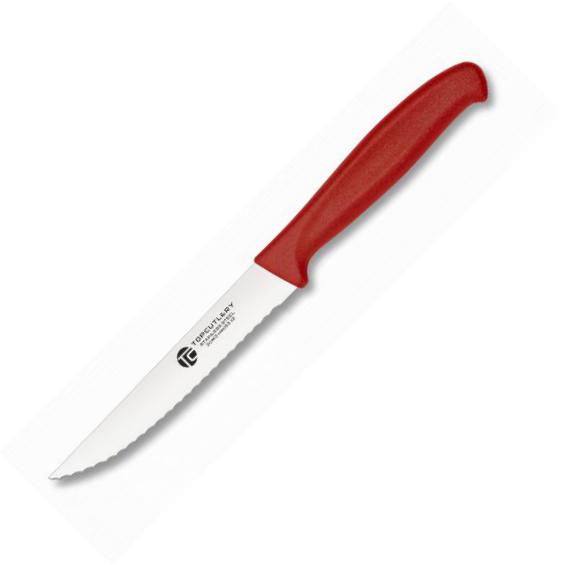 Red table knife with 11,5cm blade 