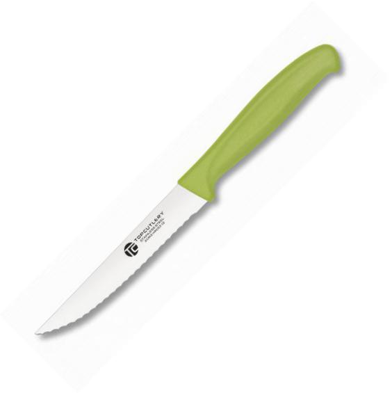 Green table knife with 11,5 cm blade 