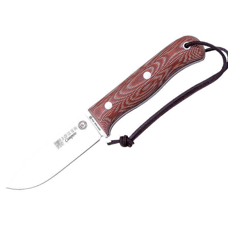 Cuchillo táctico BS9 campero con mango de micarta canvas marrón con pedernal