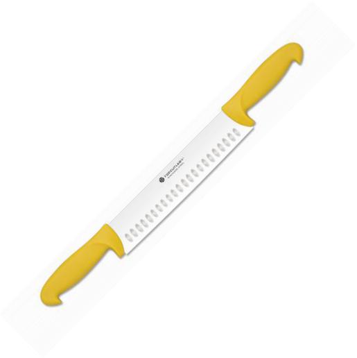 Cuchillo para queso con dos mangos alveolado de 22.2cm