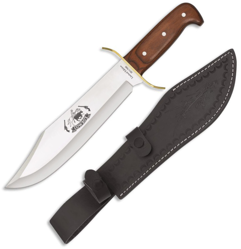 Cuchillo de caza Albainox Cowboy con mango de madera, virola de l...