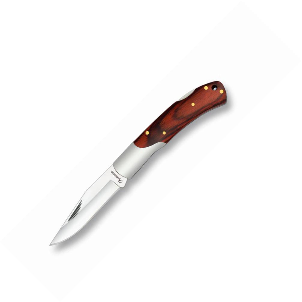 Albainox pocket knife designed in Spain with bolster, red stamina...