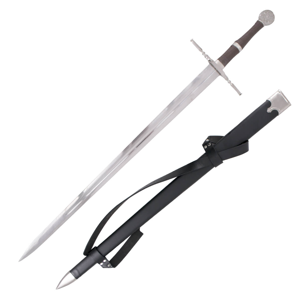 Fantastic sword Geralt of Rivia The Witcher in steel with black s...