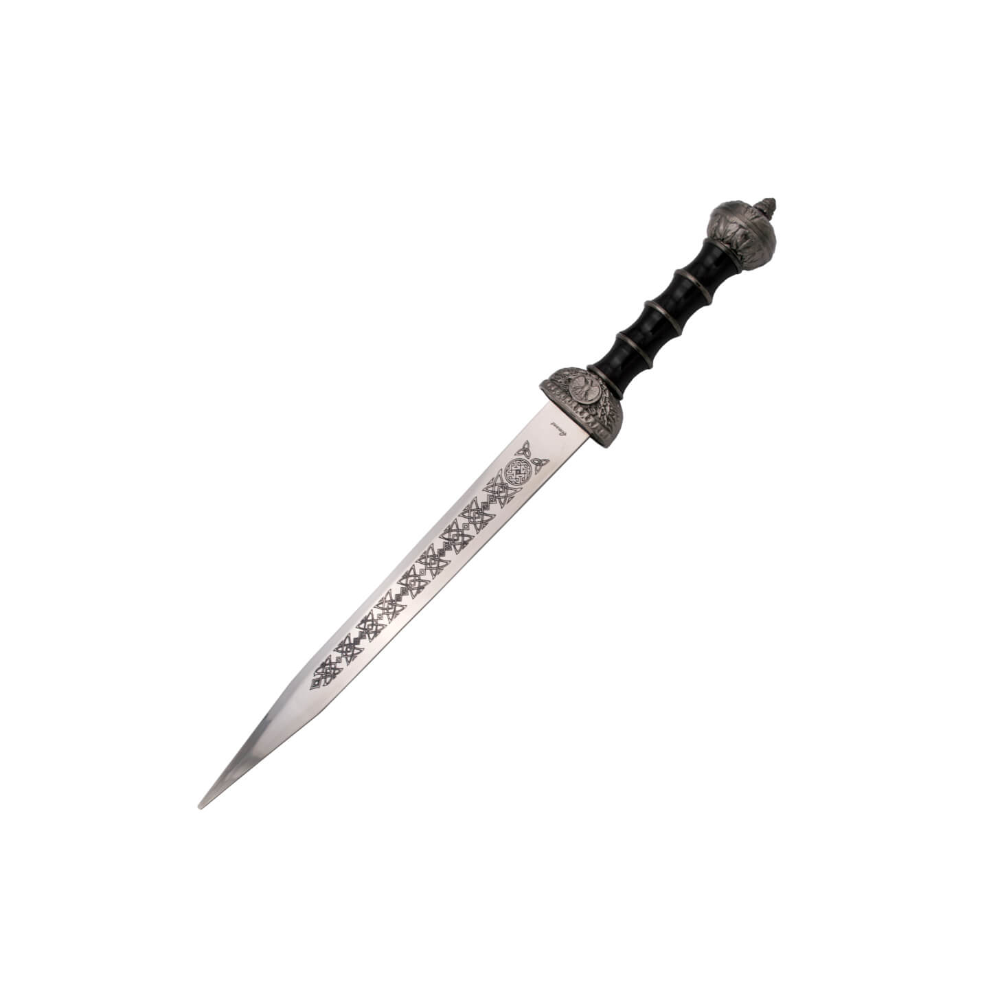 Antique black Gladius dagger with engraved blade S0178BK