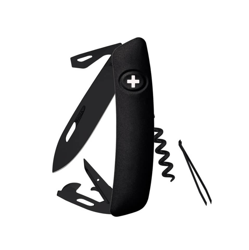 Navaja multiusos Swiza allblack con 11 funciones KNI.0033.1010